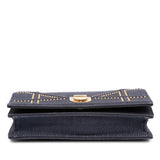 Dior Studded Denim Diorama Wallet on Chain