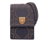 Dior Studded Denim Vertical Diorama Crossbody