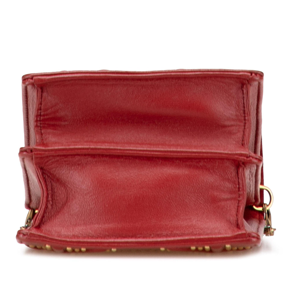 Dior Studded Lambskin Vertical Diorama Crossbody