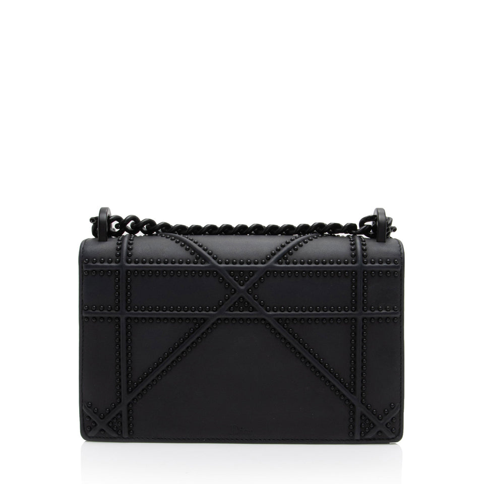 Dior Matte Calfskin Studded Diorama Small Shoulder Bag (SHF-oMRVIQ)