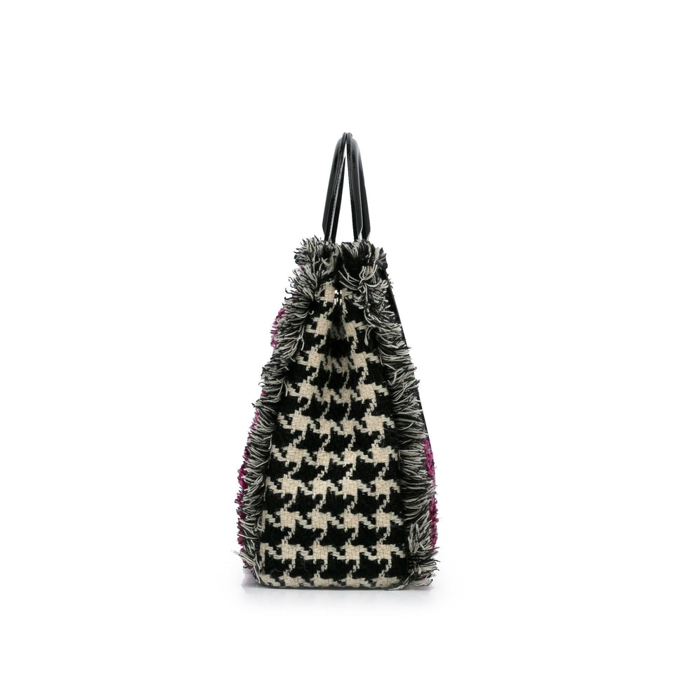 Dior Tweed Diorissimo Houndstooth Satchel (SHG-nLSAIp)