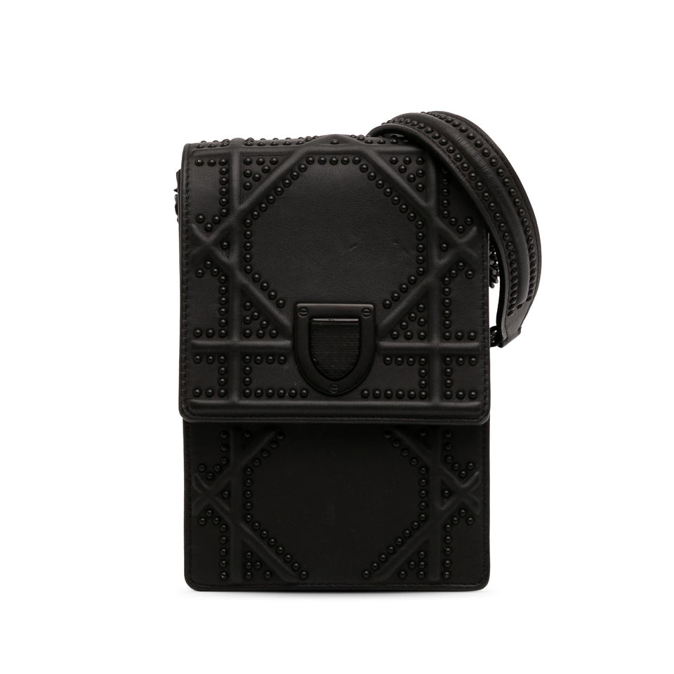 Dior Ultra Matte Calfskin Studded Vertical Diorama
