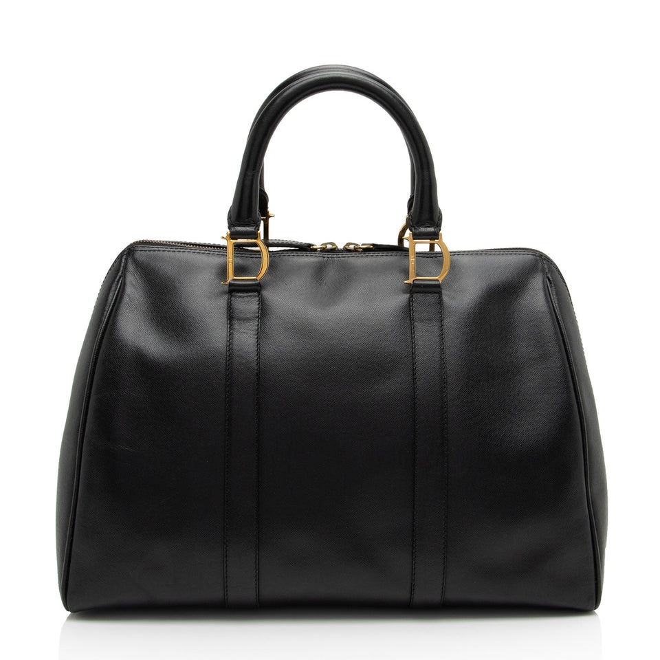 Dior Vintage Calfskin Large Bowling Bag (SHF-h21sh0)