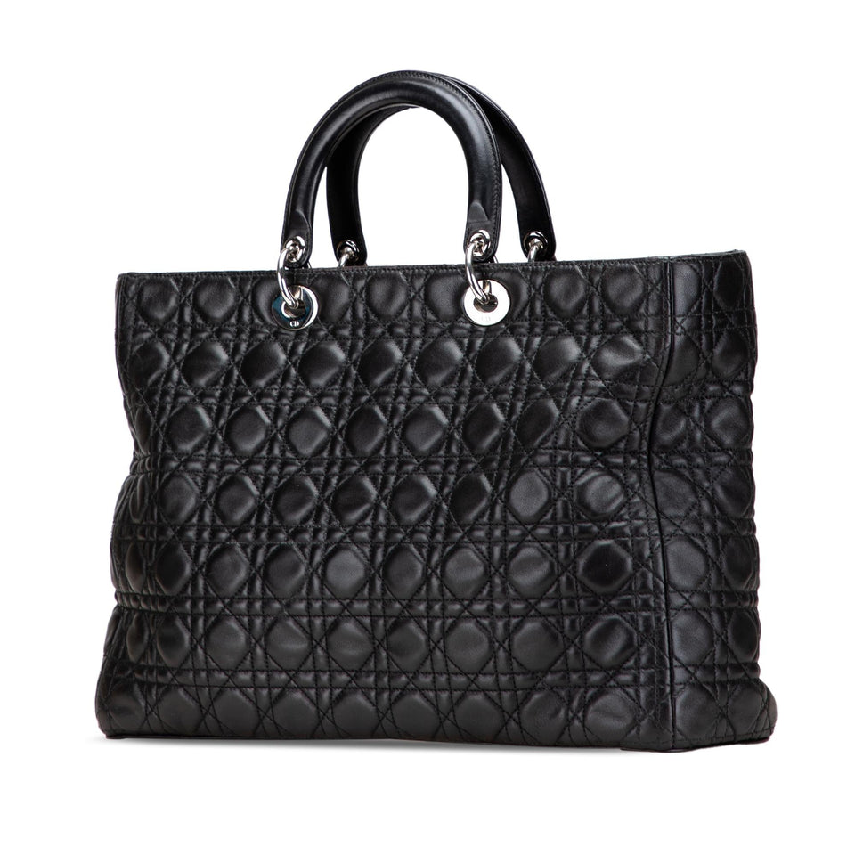 Dior XL Lambskin Cannage Lady Dior