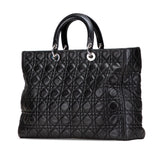 Dior XL Lambskin Cannage Lady Dior