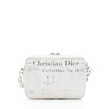 Dior x Daniel Arsham Leather Newsprint Double Zip Crossbody
