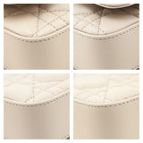 Dior Beige Calfskin Cannage Lady Dior Talk Phone Pouch