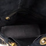 Dior Black Calfskin Studded Cannage Medium Supple Lady Dior