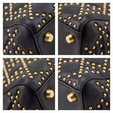 Dior Black Calfskin Studded Cannage Medium Supple Lady Dior