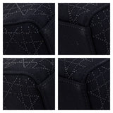 Dior Black Canvas Crystal Studded Cannage Mini Lady Dior