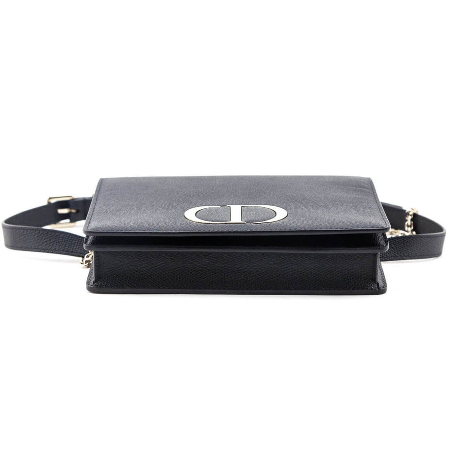 Dior Black Grained Calfskin 2-in-1 30 Montaigne Pouch