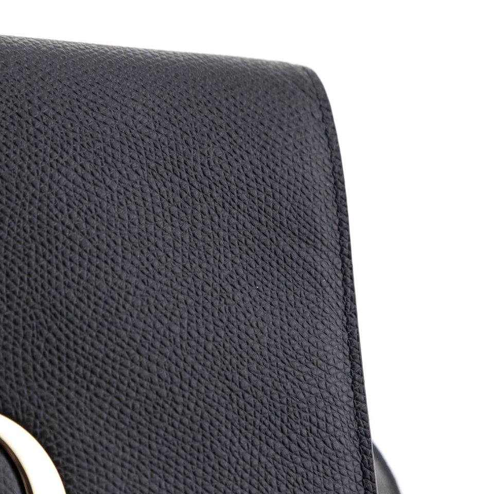 Dior Black Grained Calfskin 2-in-1 30 Montaigne Pouch