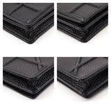 Dior Black Grained Calfskin Diorama Wallet on Chain Clutch