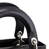 Dior Black Lambskin Cannage Mini Lady Dior