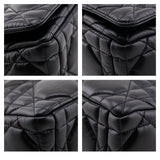 Dior Black Lambskin Quilted Macrocannage Medium Caro Bag
