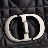 Dior Black Lambskin Quilted Macrocannage Medium Caro Bag
