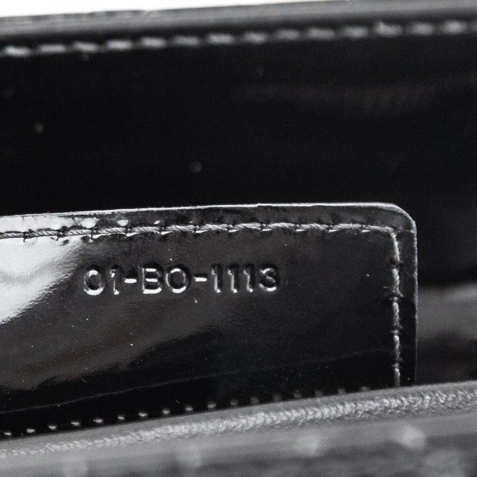 Dior Black Patent Cannage Medium Lady Dior