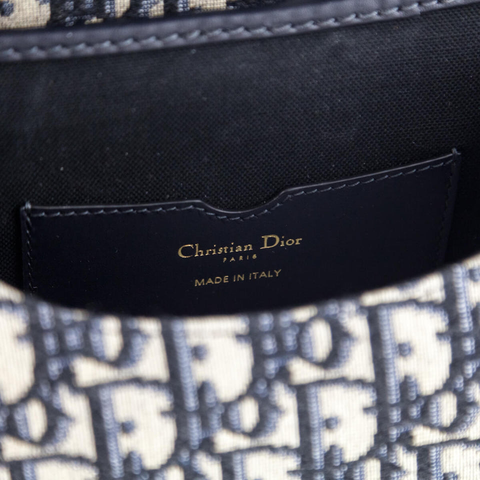 Dior Blue Oblique Jacquard Medium Bobby Flap Bag