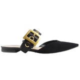 Dior D-Dior Black Technical Fabric and Leather Flat Mules - 39