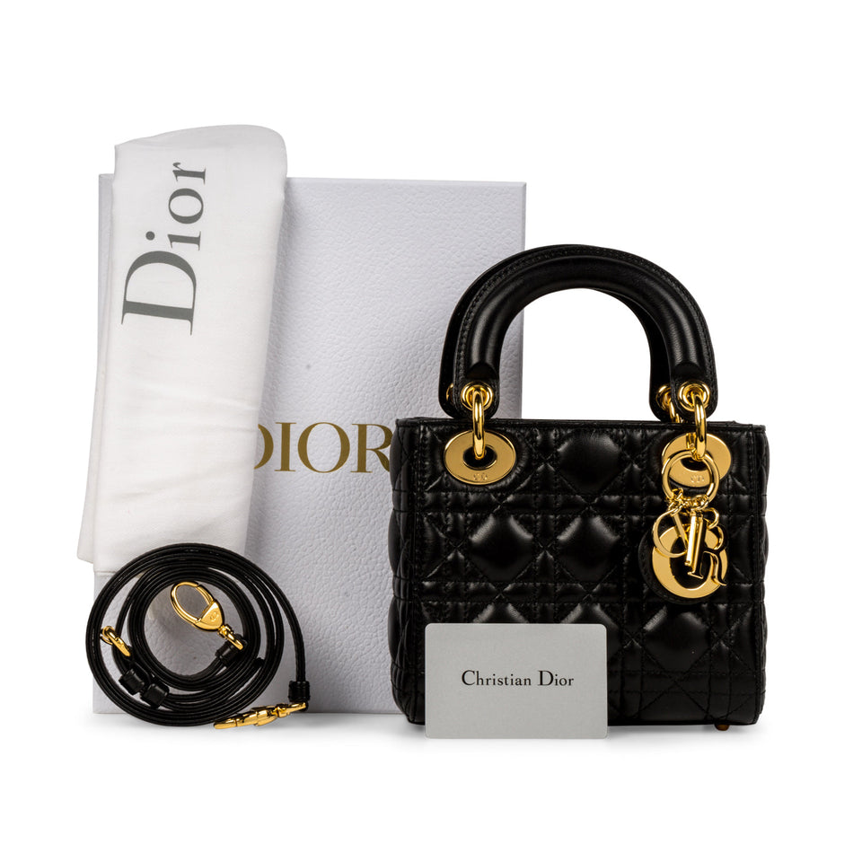 Christian Dior Lady Dior - Mini - Black Lambskin