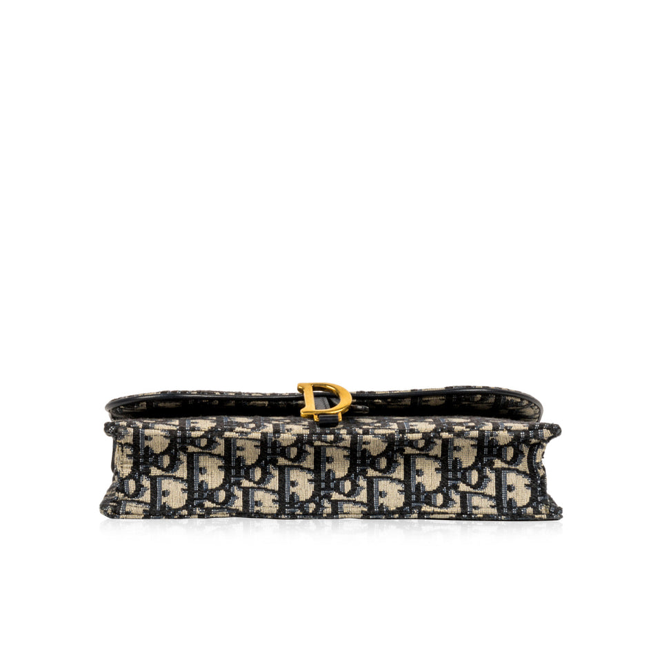 Christian Dior Oblique Saddle Clutch