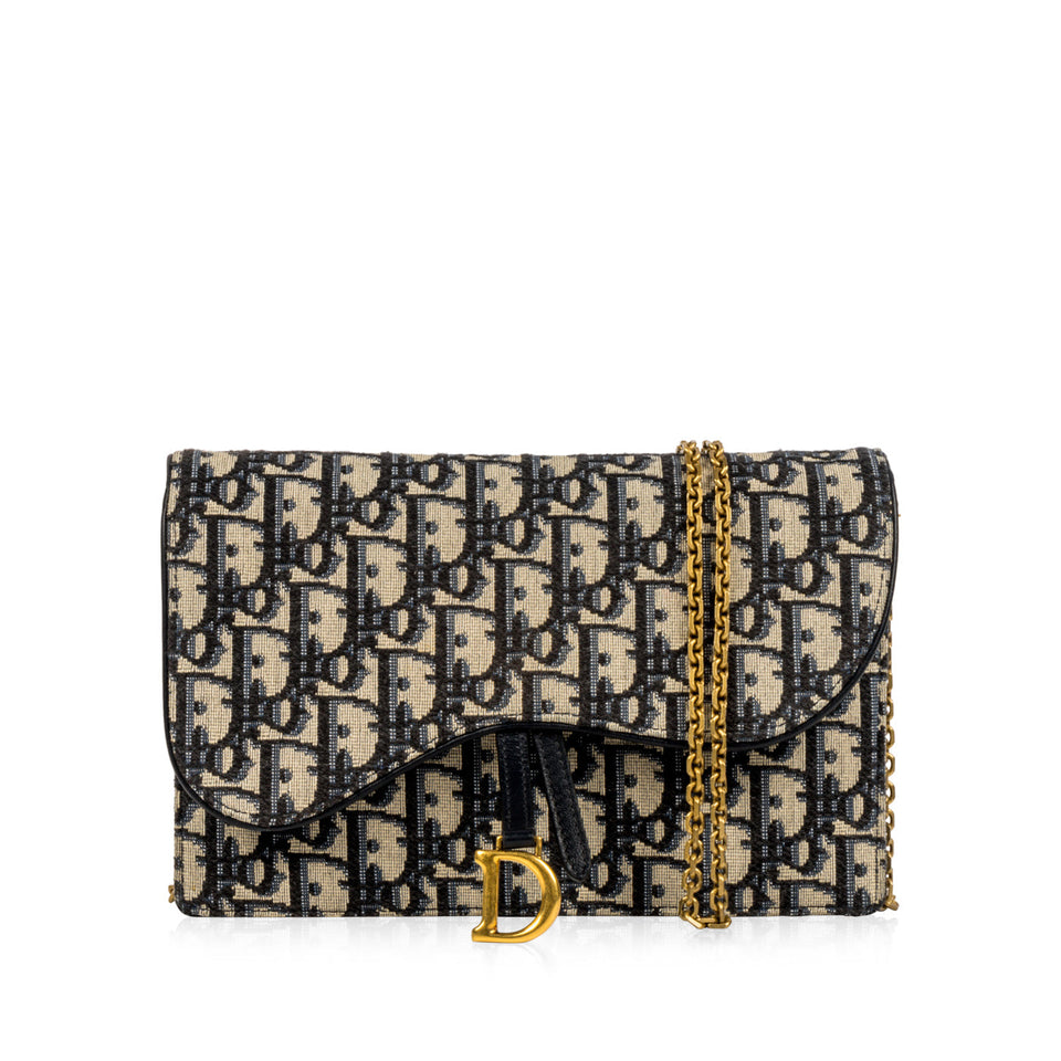 Christian Dior Oblique Saddle Clutch
