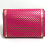 Gucci Long Wallet Purse 524967 leather Pink / Gold GUCCY logo Women