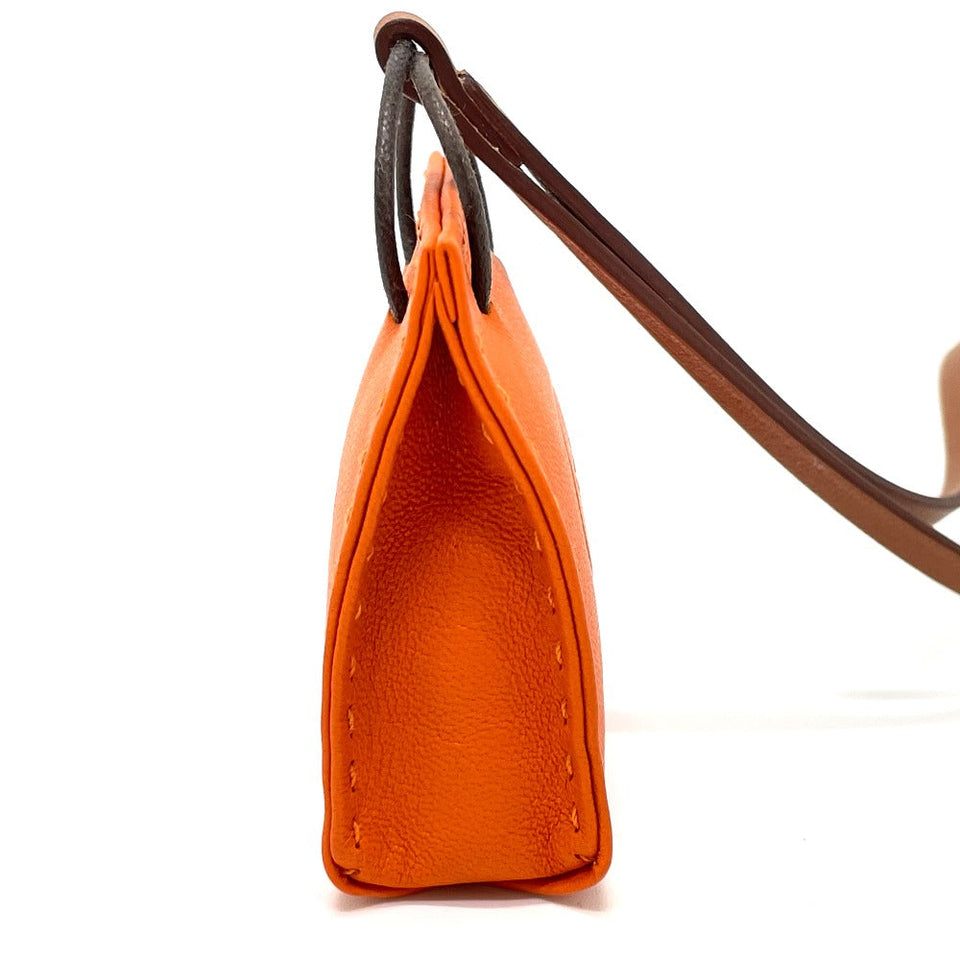 Hermes charm Anjou Miro, Swift, Silver Orange Shopper charm Sac Orange Women