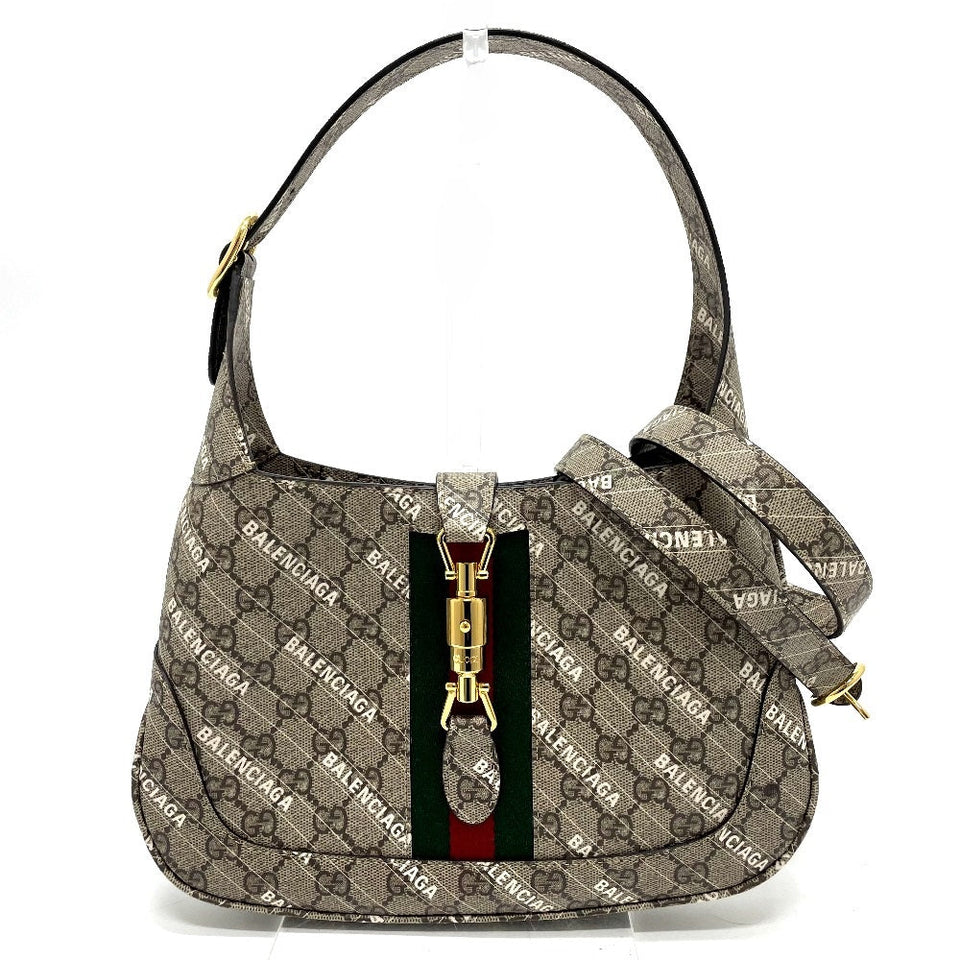 Gucci Handbag 636706 GG Supreme Canvas beige Balenciaga BALENCIAGA collaboration The Hacker Project