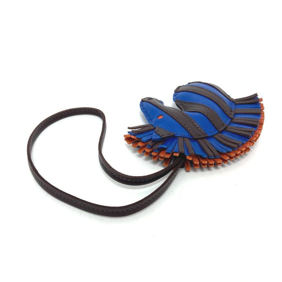 Hermes Bag charm Anyo Miro blue zebra Gee Gee Savannah Women