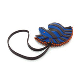 Hermes Bag charm Anyo Miro blue zebra Gee Gee Savannah Women