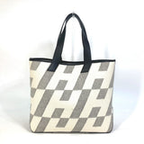 Hermes Tote Bag Canvas, Vaux Swift Black / White / Gray Hippo Bias H 40 Ambier GM Women