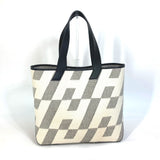 Hermes Tote Bag Canvas, Vaux Swift Black / White / Gray Hippo Bias H 40 Ambier GM Women