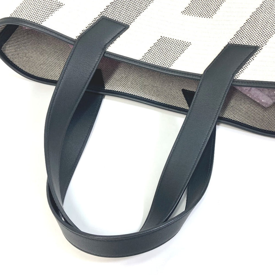 Hermes Tote Bag Canvas, Vaux Swift Black / White / Gray Hippo Bias H 40 Ambier GM Women