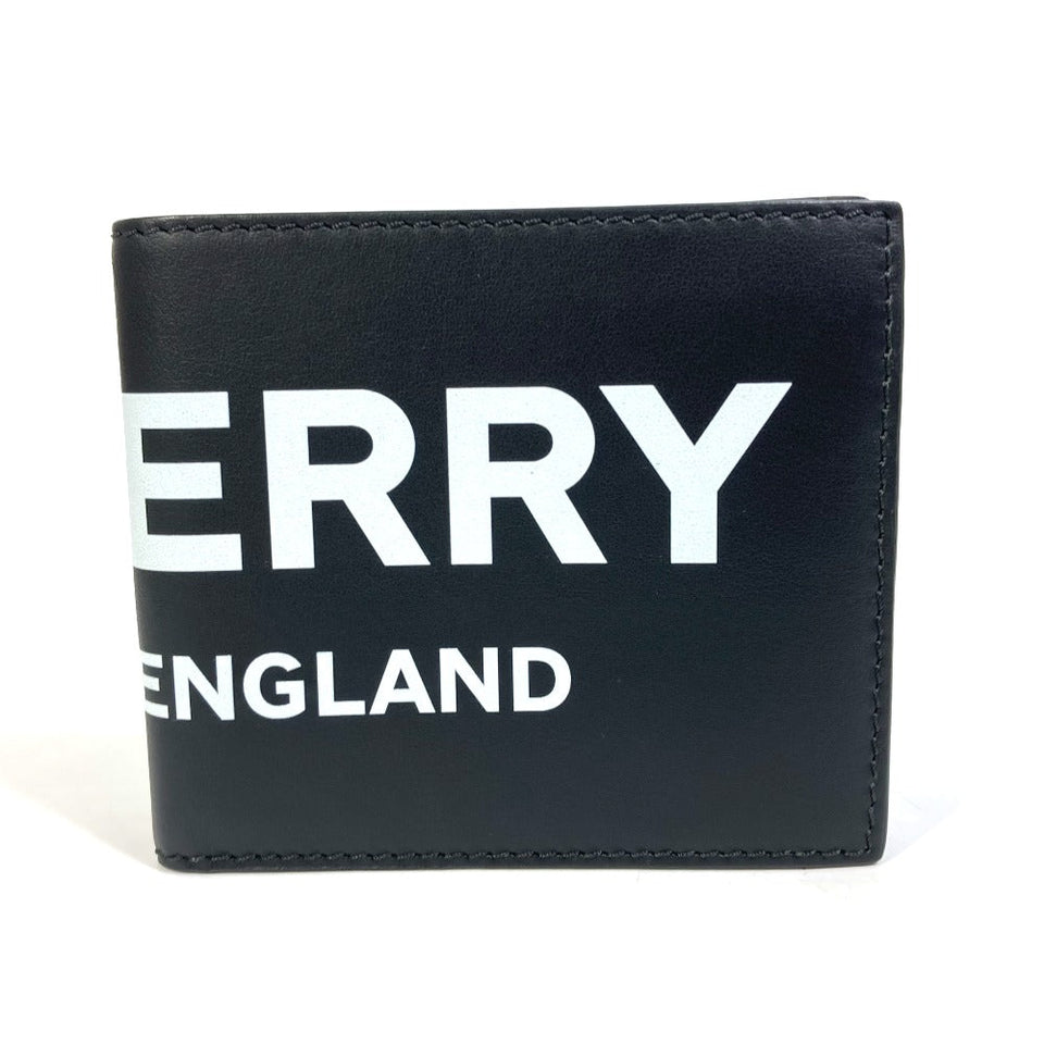 Burberry Folded wallet 8013919 leather black logo Wallet mens