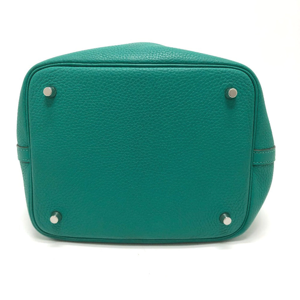 Hermes Handbag Taurillon Clemence green Picotin Lock Eclat MM 22 Women