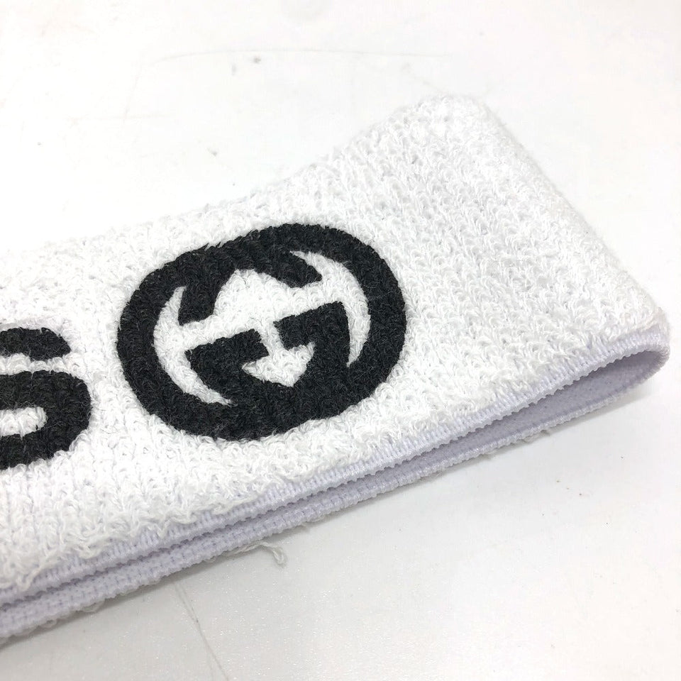 Gucci hair accessory 703594 polyester white logo Adidas adidas collaboration Women M