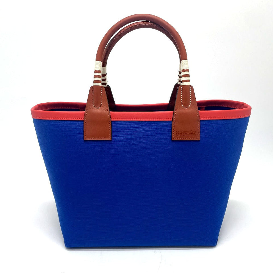 Hermes Handbag Toile H, Vaux Swift blue Steeple 25 Women