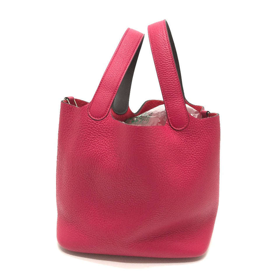 Hermes Handbag Togo Pink type Tote Bag Picotin Lock MM 22 Women