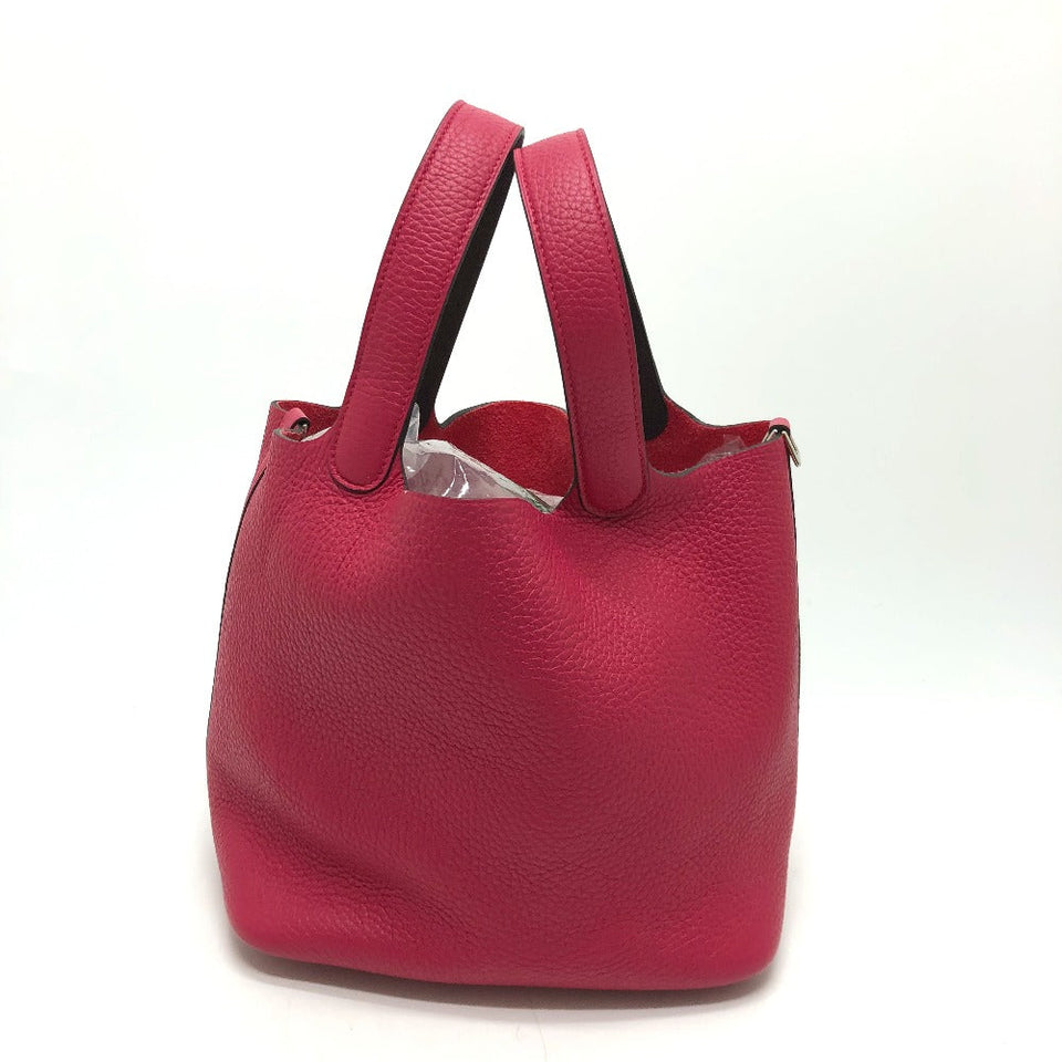 Hermes Handbag Togo Pink type Tote Bag Picotin Lock MM 22 Women