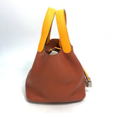Hermes Handbag Togo, Vaux Swift Brown x Orange type By color Picotan Lock PM 18 Women