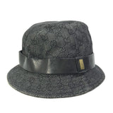 Gucci hat GG canvas Black x gray GG denim XL