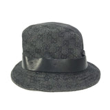 Gucci hat GG canvas Black x gray GG denim XL