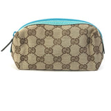 Gucci Cosmetics Pouch 29596 GG canvas Beige x blue GG Women