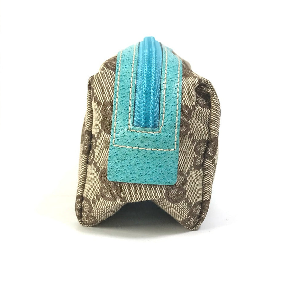 Gucci Cosmetics Pouch 29596 GG canvas Beige x blue GG Women