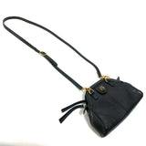 Gucci Shoulder Bag 524620 leather black GG Marmont Liber Tiger Cat Head Women
