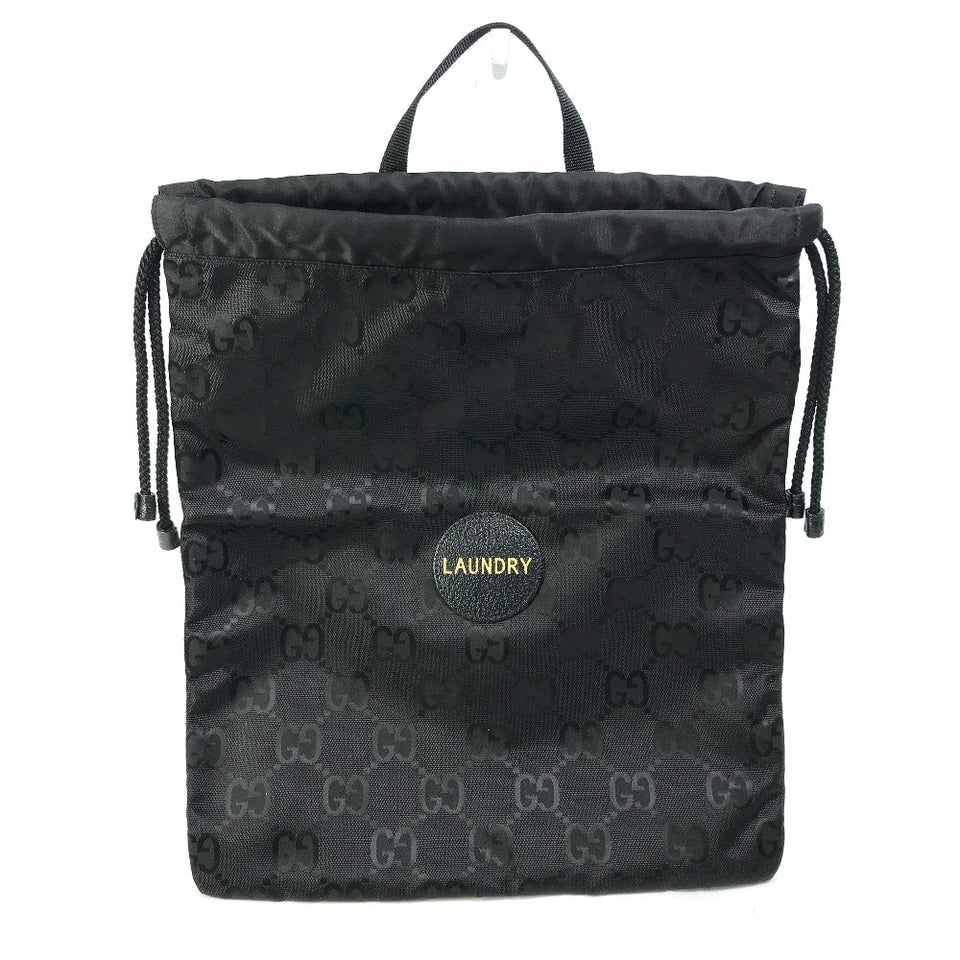 Gucci Handbag 674247 Nylon black GG laundry bag
