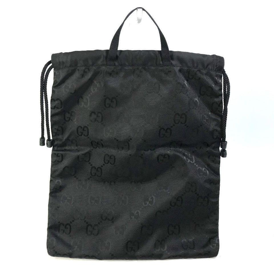 Gucci Handbag 674247 Nylon black GG laundry bag
