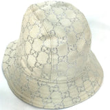 Gucci hat 631951 cotton White type GG lame Bucket hat Women L/58