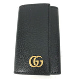 Gucci Key case Key holder  435305 leather black GG Marmont six hooks Women